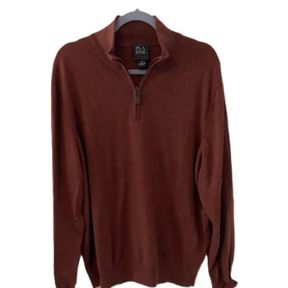 Men's Brown Quarter-Zip Sweater